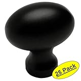 Cosmas 6021 FBフラットブラック楕円形Oblongキャビネットノブ – 25パック