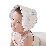 AileウサギレースフラワーベビーガールズNewborns通気性太陽帽子ボンネットfor Outdoors US サイズ: S カラー: ホワイト