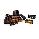 カバー12PCS W 300V 25A 4ポジションバリアブロックねじ端子ストリップ