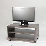 テレビ台・プリンター台 キャスター付き　幅60×奥行き36×高さ33cm　ダークブラウン