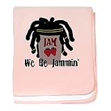 CafePress – riyah-li Designs We Be Jammin – スーパーソフトベビー毛布、新生児おくるみ ピンク 04940168126832E