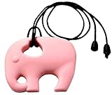 赤ちゃんの歯固めおもちゃ 歯がためシリコーン製　全28種類[FDA認可済] (ピンク象)