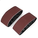 uxcell 研磨ベルト サンドペーパー アブレシブ ダークブラウン 180グリット 5個