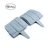 OUNONA 10PCS石の効果は、DIYのホームガーデン装飾のための庭の植物の境界フェンスを縁取るプラスチック製の芝生の縁を縁取る