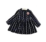 Honey baby 子供服 ベビドレス 女の子 キッズワンピース フリル襟 チュニックワンピース ガールズ ワンピース 長袖 裏起毛 お正月 結婚式 入学式 入園式 卒園式 プレゼント (120cm