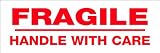 Tape Logic T905P02 Pre-Printed Carton Sealing Tape, Legend Fragile Handle With Care, 110 yds Length 