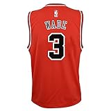 Outerstuff Dwyane Wade NbaシカゴブルズOfficial RoadレッドPlayerレプリカジャージーユースS - XL M/10-12 レッド