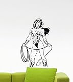 Wonder Woman壁デカールマーベル・コミックスーパーヒーローポスターアートワークリムーバブル防水ビニールステッカー保育園壁アートTeen子供部屋壁装飾壁画456z