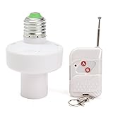 ILS - Wireless E27 Screw Remote Control Light Lamp Bulb Holder Cap Socket Switch Kit