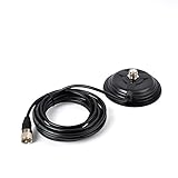 マグネット マウント 基台 CB/VHF/UHF/HFモービルアンテナ用 アマチュア無線用 MJ-MP型コネクタ 全長5M RG58ケーブル付き 強力型マグネットベース TC-110MM