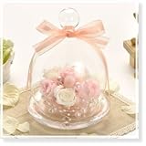 プリザーブドフラワー 花花 アンジーの庭 バラ (ガラスドーム 入り) お祝い プチギフト プレゼント ギフト (フェアリー ピンク)
