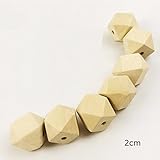 Mamimami Home 噛がため 幾何学的 おしゃぶり 八角 メープルビーズ 20MM・100個 歯固め 木製ビーズ　看護ネックレス 授乳玩具 DIY アクセサリー 「FDA認可済」「 BPAフリ
