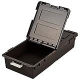 ベッド下収納ボックス2個組 (ダークブラウン) 【キャスター付き/連結可能/お得な2個セット】