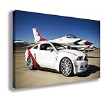 (30" X 18" / 75 X 45cm) - FORD MUSTANG GT US AIR FORCE THUNDERBIRDS CANVAS WALL ART (30" & 157; X 18