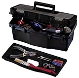 Stack-On PTB-12LS 12-Inch Plastic Tool Box, Black [並行輸入品]