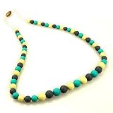 Deeyee Baby Teething Nursing Necklace Jewelry - BPA Free and FDA Approved - Turquoise, Gray, Navajo 