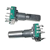 HiLetgo 2PCS EC11 ロータリーエンコーダーのオーディオ デジタル ポテンショメータ 20 パルス 5ピン スイッチ ハンドル 長さ 20 mm [並行輸入品]