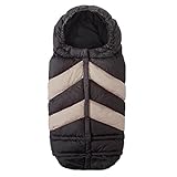 7AM Enfant Blanket 212 Chevron Extendable Baby Bunting Bag Adaptable for Strollers, Black/Beige by 7