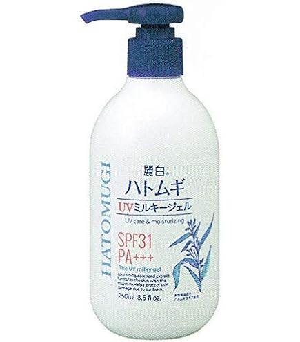 Amazon.co.jp: 熊野油脂 麗白 ハトムギ UV ミルキージェル SPF31 PA+++