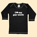 反乱インクベイビー399ls1824 - 私の心私のゲイおじさん - ブラック長袖Tシャツ - 18〜24ヶ月