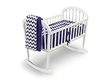 Baby Doll Chevron Cradle Bedding Set, Plum by BabyDoll Bedding