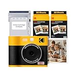 KODAK Mini Shot 3 ERA 4PASS 2-in-1 チェキカメラ＆スマホプリンター(3x3") (カメラ + 68枚入, イエロー)