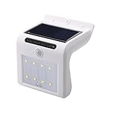 Rebias ソーラー センサー ウォール ライト 8LED 人感 防犯 明るい 玄関 壁掛け式 防犯 安全 NS-SL-WALL-WH