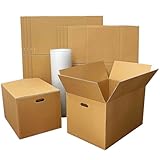 ディズプラス ダンボール セット (140 ・ 120 サイズ 段ボール 各5枚・ 緩衝材 1巻) 引越し 引っ越し クラフト