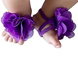 Dealzip Inc 1ペアベビー裸足ソフトサンダルFlower Baby Sockベビーギフト靴 カラー: パープル