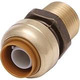 CASH ACME GIDDS-421381LF Sharkbite Push Fit Male Adapter, 1/2 x 3/4 Mnpt, Lead Free by Cash Acme