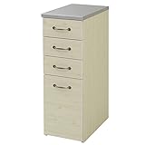 山善(YAMAZEN) キッチンストッカー(天板ステンレスタイプ) スリムタイプ 幅30 2Lペットボトル対応 ホワイトウォッシュ FSST-9030(WW)