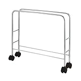 バスマット バスタオルハンガーラック スチール製 幅51cm×奥行13.5cm キャスター付き 日本製