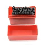 Angelakerry　英字と&　打刻印ポンチセット　27本　3mm　打刻印セット　レザー クラフト　作業用　[並行輸入品]