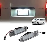 GIMUYA トヨタ ハイエース 200系 ナンバー灯 LED ライセンスランプ 1型 2型 3型 4型 5型 6型 7型 高輝度 爆光 取付簡単 防水 SMD18連 T10 6500-7000K 12V 無極性 車種 専用 カスタムパーツ アクセサリー 純正交換 ホワイト 2pcs