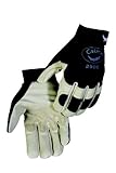 Caiman 2900-4 Medium Elastic Cuff with Hook and Loop Closure and Pig Grain Leather Multi Activity Gl