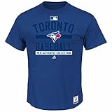MLB AuthenticコレクションチームプロパティTシャツ(メンズXXL、トロントブルージェイズ)