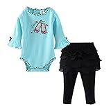 泥Kingdomベビー女の子Just Like Mom Outfitロンパースとレギンスセット US サイズ: 12M カラー: ブルー
