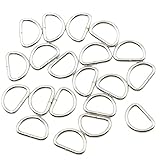 [KUKU工房] Dカン レザークラフト金具 (内径12mm, シルバー) 20個セット