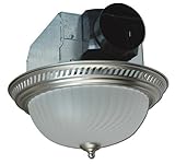 Air King AKLC702 Decorative Quiet Round Bath Fan with Light, Nickel [並行輸入品]