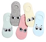 [インソミラ] InSomila ベビー 幼児用 キッズ 子供 靴下 可愛い目 ジュニア 5足 セット キッズ クルー丈 カラフル 女の子 男の子