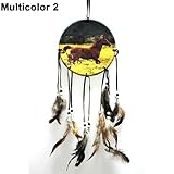 ハートスピーカーヴィンテージHorseウルフパターン羽Hanging Decoration 2 11129123WDFC5656 1
