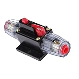【ノーブランド品】DC12V-24V　インライン　自動遮断器　40a　マニュアル　リセット　スイッチ　カーオーディオ用　ヒューズ