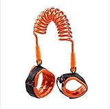 IWELY 迷子防止紐　ハーネス　子ども　迷子防止縄　迷子対策　お出かけ用品　事故防止　伸び縮可　超軽量　 安全 防止紐 (オレンジ)