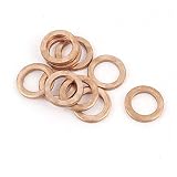 uxcell 外径11mm　内径7mm　厚さ1.5mm　銅ワッシャー　銅パッキン　10PCS