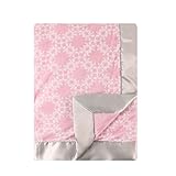 Hudson Baby Blanket with Satin Binding, Damask by Hudson Baby