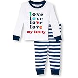 THE CHILDREN'S PLACE(ザ・チルドレンズプレイス) ユニセックスベビー&トドラーロングスリーブグラフィックトップ&ストライプパンツパジャマセット スリープウェア 6～9ヶ月【並行輸入