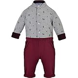 Boys Clothingセット – グレーペイズリーシャツとマルーンコットンBottoms カラー: グレー