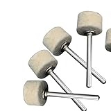 50ピース13ミリメートルウールフェルト研磨バフ研磨ホイール研削研磨パッド+ 2ピース3.2ミリメートルシャンクス用ロータリーツールアクセサリー