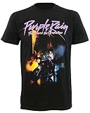 Prince メンズ パープル レインカラー ロゴ Tシャツ ブラック US サイズ: Medium カラー: ブラック