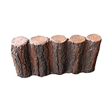 連杭5本平面 6個セット 石 フェンス 花壇 ガーデン 庭 ガーデニング 擬木 ガーデニング 雑貨